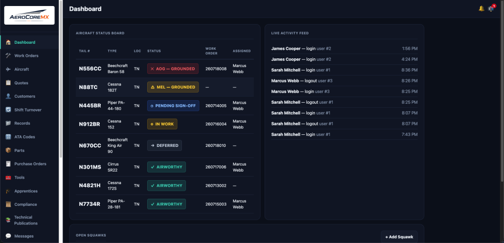 AeroCoreMX Desktop Screenshot