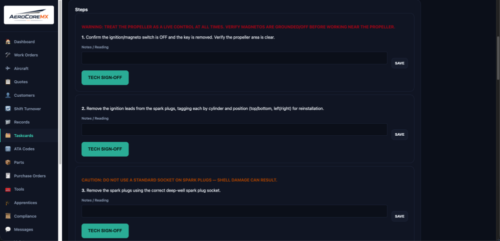 Digital TaskCard